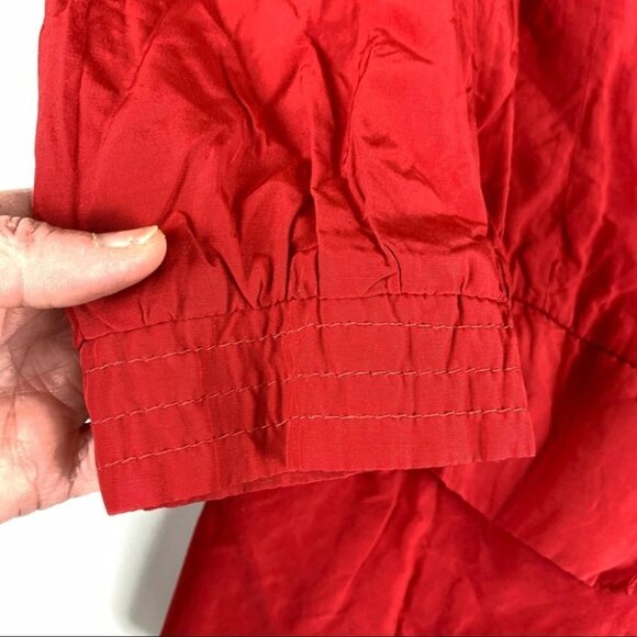 Riani Red Spring Coat with Ruffled Collar - Picture 5 of 14